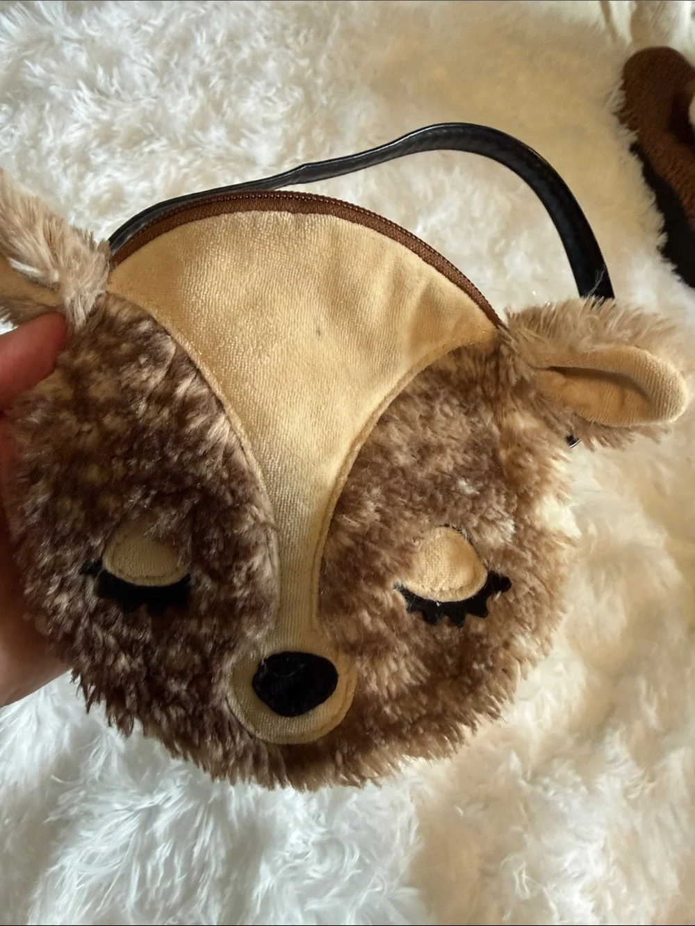 Brown Fawn Plush Kids Shoulder Bag - Cute Deer Purse